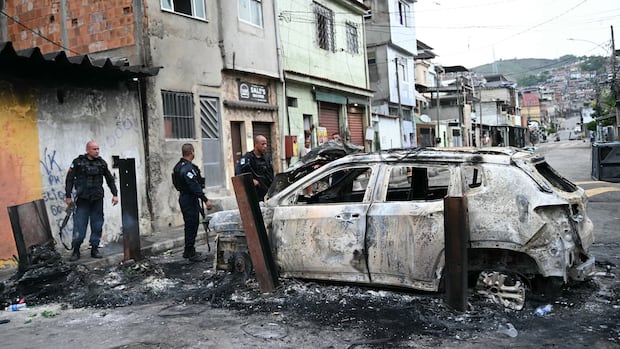 Brazil police operation on gangs in Rio favelas leaves at least 64 people dead Brazil police operation on gangs in Rio favelas leaves at least 64 people dead