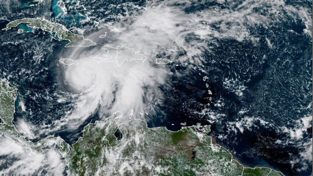 Jamaica braces as Hurricane Melissa ‘rapidly intensifies’ | World News Satellite image of the Category 3 hurricane. Pic: NOAA via AP