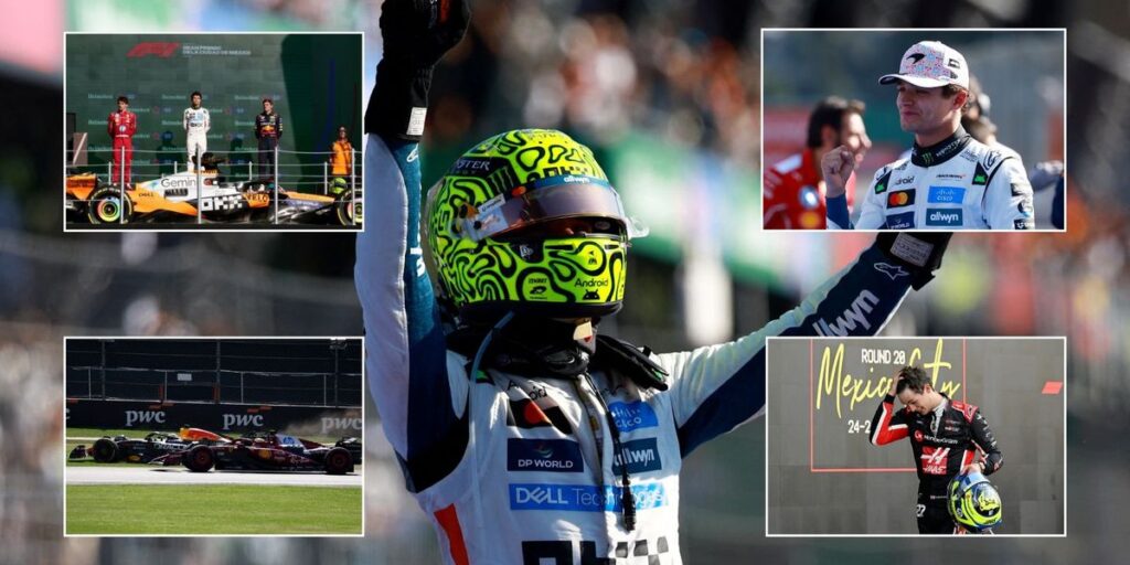 Lando Norris wins dramatic Mexico Grand Prix to overtake Oscar Piastri in Driver’s Championship Lando Norris wins dramatic Mexico Grand Prix to overtake Oscar Piastri in Driver's Championship