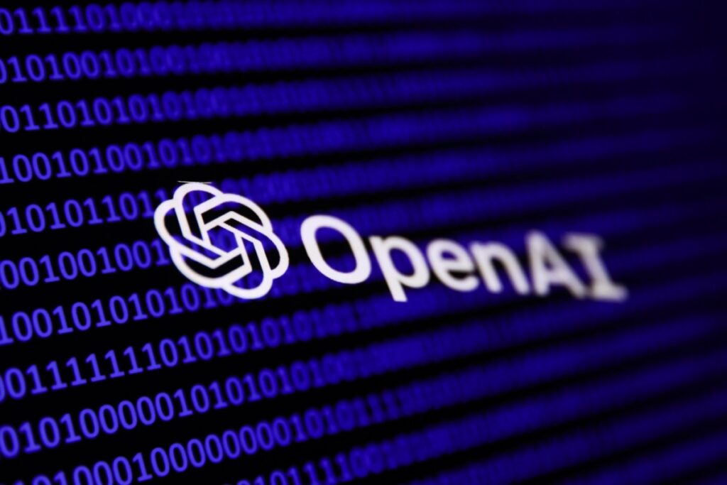OpenAI reportedly developing new generative music tool Binary code and OpenAI logo