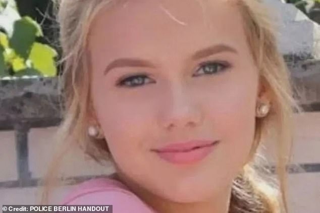 Rebecca Reusch (pictured), 15, from the German capital, disappeared in February 2019 while visiting her sister and brother-in-law at their home in the Britz suburb of the city