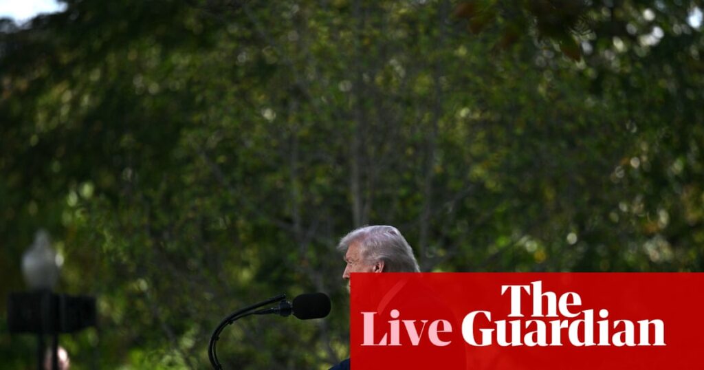 Trump to host GOP senators at White House amid demolition work and government shutdown – US politics live | US news