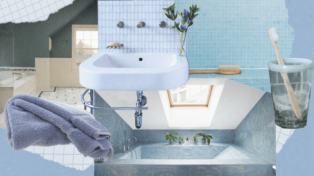 20 Blue Bathroom Ideas, From Seriously Fun Wallpaper to Moody Hexagonal Tile