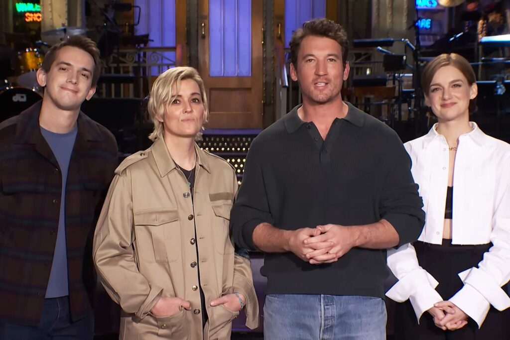 Miles Teller hosts for second time with Brandi Carlile as musical guest