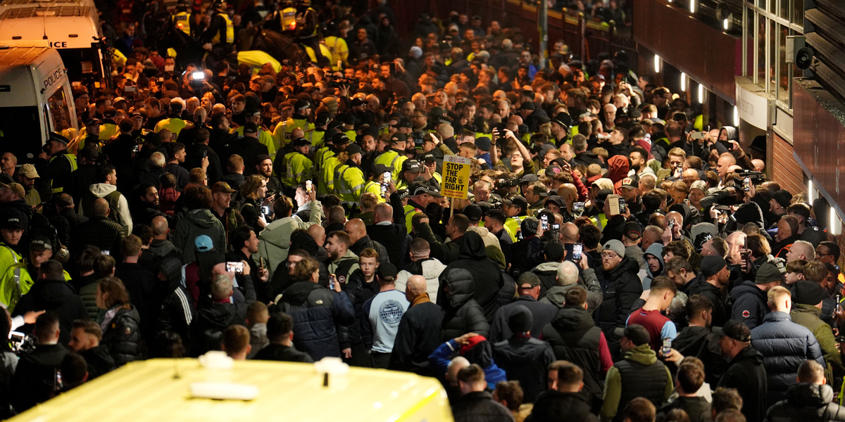 Six protesters arrested outside Villa Park as hundreds of police officers gather ahead of Maccabi Tel Aviv fixture