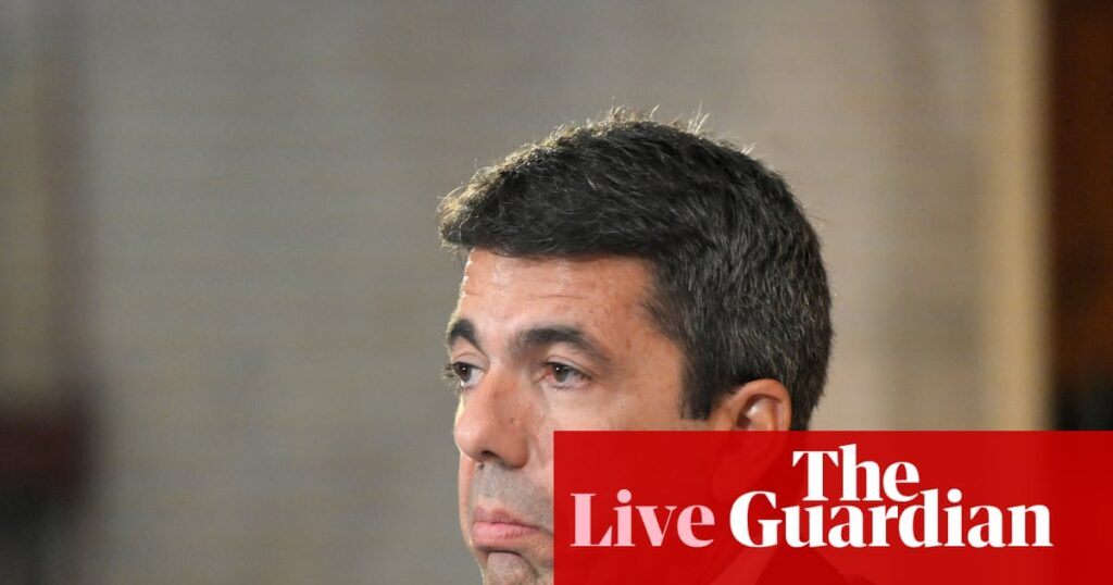 ‘I can’t go on anymore’: Mazón resigns as Valencia leader and acknowledges mistakes during deadly 2024 floods – Europe live | World news ‘I can’t go on anymore’: Mazón resigns as Valencia leader and acknowledges mistakes during deadly 2024 floods – Europe live | World news