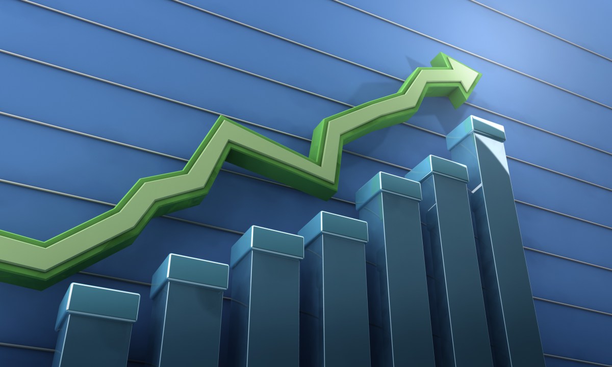 Graph with positive budget prediction outlook