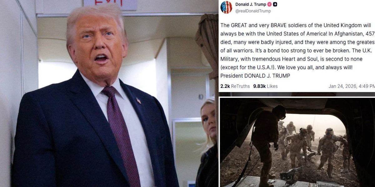 Donald Trump hails British soldiers as 'greatest of all warriors' in climbdown over Nato troops