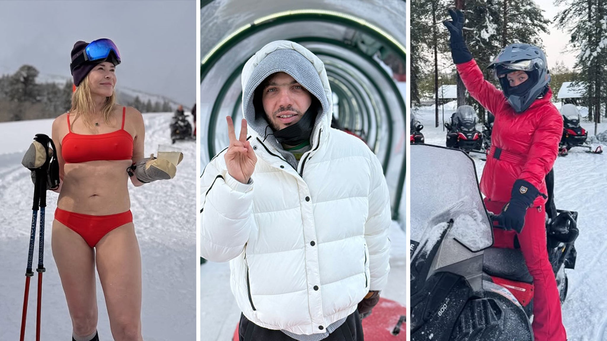 Celebs Channel the Olympics With Winter Sports Shenanigans