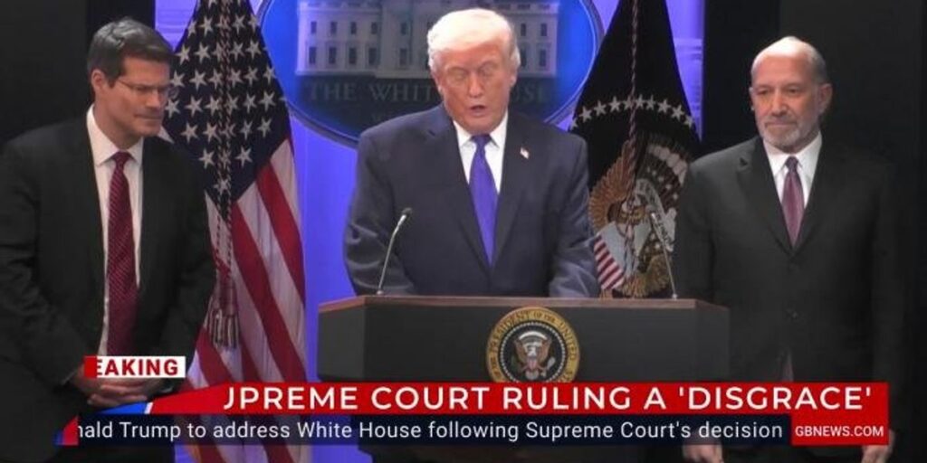 Donald Trump lashes out at 'disgraceful' Supreme Court after declaring his tariffs illegal