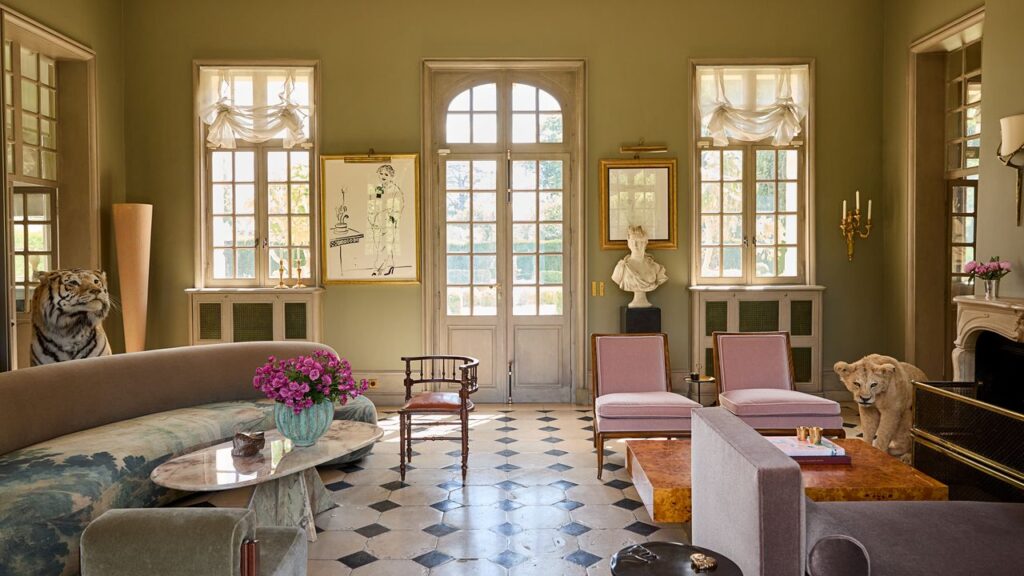 In This Maximalist French Château, Disco Chic Meets Louis XIII