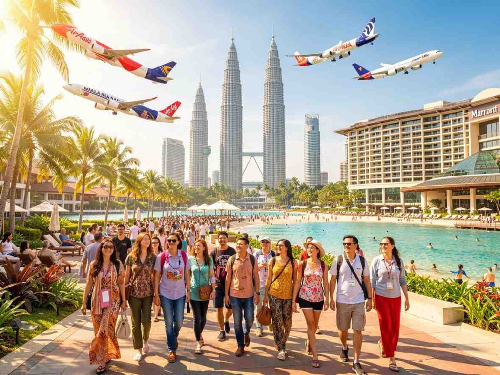 Singapore, china, india, and indonesia are flooding malaysia, as airasia, malaysia airlines, and marriott hotels boom with the surge of the malaysia my second home (mm2h) programme,