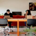 Outsite coliving remote work space with people working at it