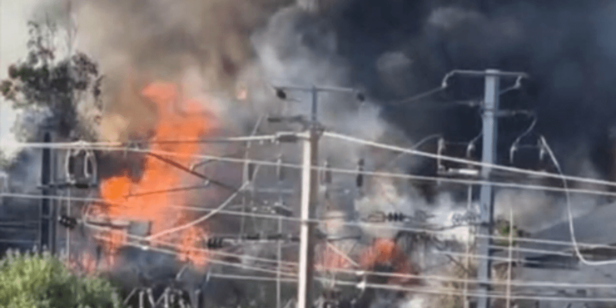 Eight fire engines respond to huge blaze near London station with all services suspended