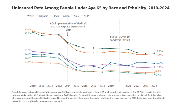 Health Coverage by Race and Ethnicity, 2010-2024