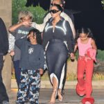 Kim Kardashian took a major step in her blossoming romance with Lewis Hamilton as he spent quality time with her children this week