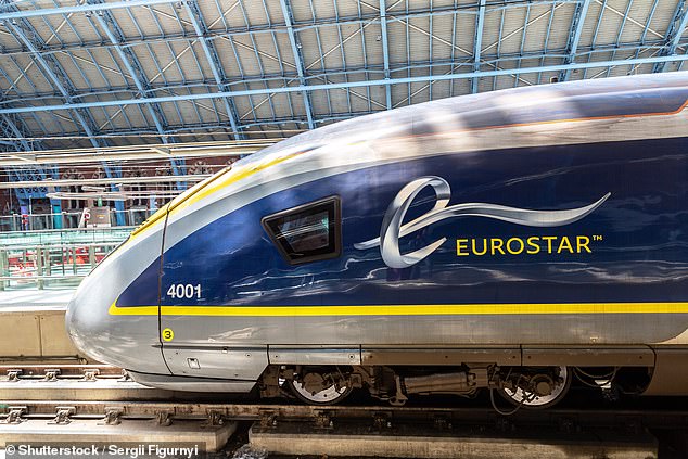 A Eurostar train broke down near London St Pancras this morning - causing knock-on effects that left passengers stranded on board various trains for hours (file photo)