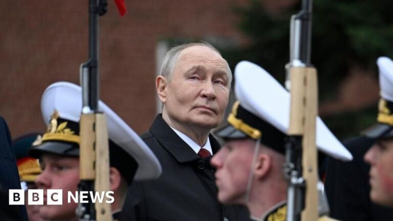 Putin denounces Nato at scaled back Victory Day parade