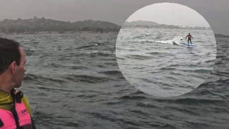 #TheMoment a shark chased a foil surfer