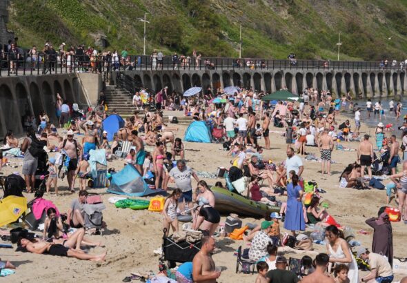 UK heatwave officially declared temperatures top 32C on hottest day of the year so far