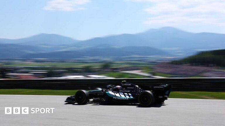 Kimi Antonelli on track in Spielberg during first practice for the Austrian Grand Prix