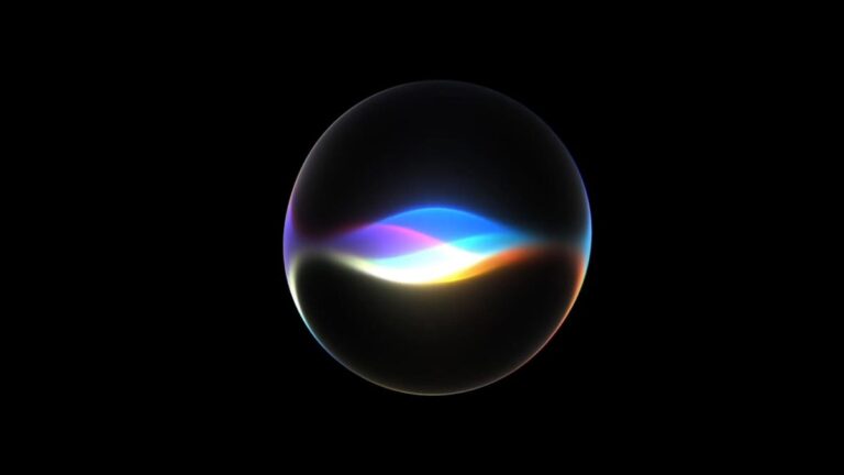 The Siri icon over a black background.