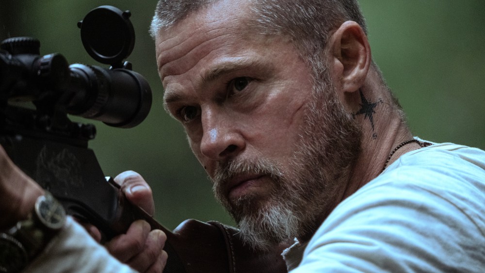 Brad Pitt Battles Wilderness With a Dog