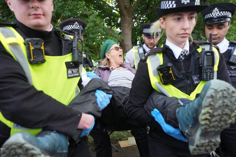 Palestine Action: 72 people arrested by Met Police at protest outside London sentencing hearing