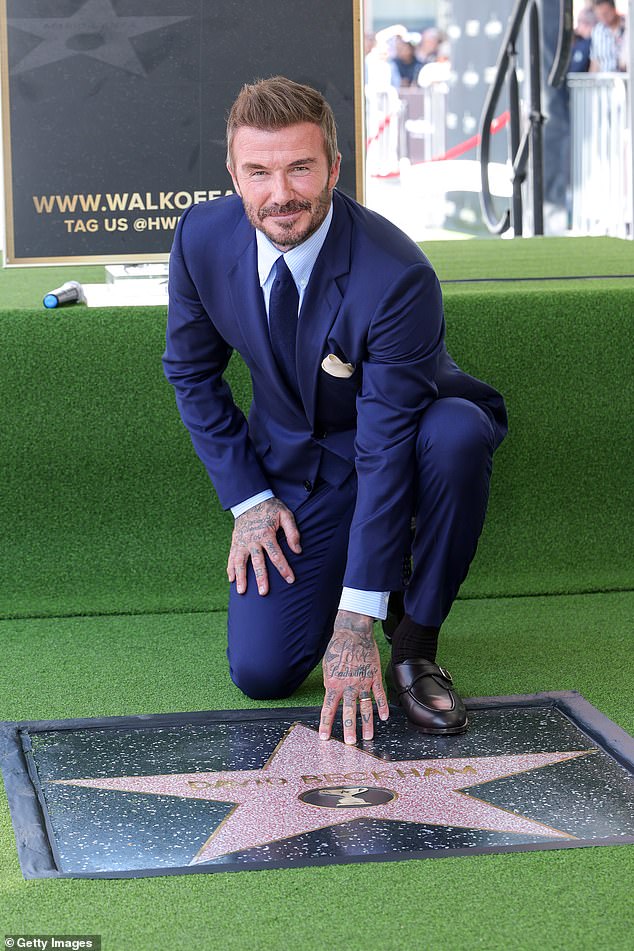 Sir David Beckham has unveiled his star on the Hollywood Walk of Fame