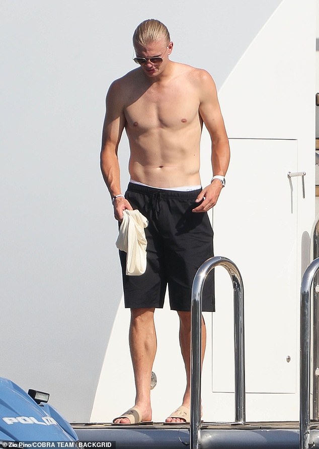 Erling Haaland isn't dwelling on Norway's World Cup disappointment as he kicked off his summer of fun on a lavish superyacht in Taormina, Sicily on Monday