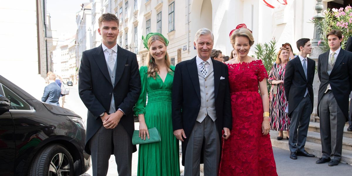 King Philippe and Queen Mathilde joined by Princess Elisabeth for glamorous royal wedding