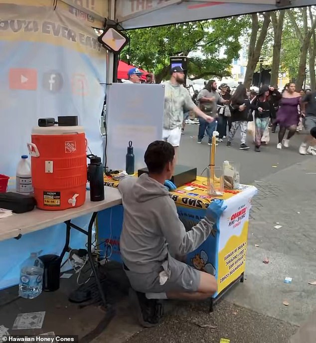 People were seen running for their lives at the Bite of Seattle food festival on Sunday night