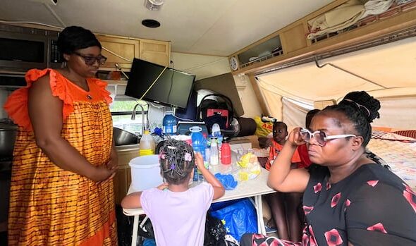 Montreal duplex dispute leaves family in a trailer, tenants facing uncertainty