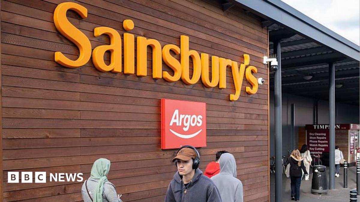 A Sainsbury's store with an Argos logo