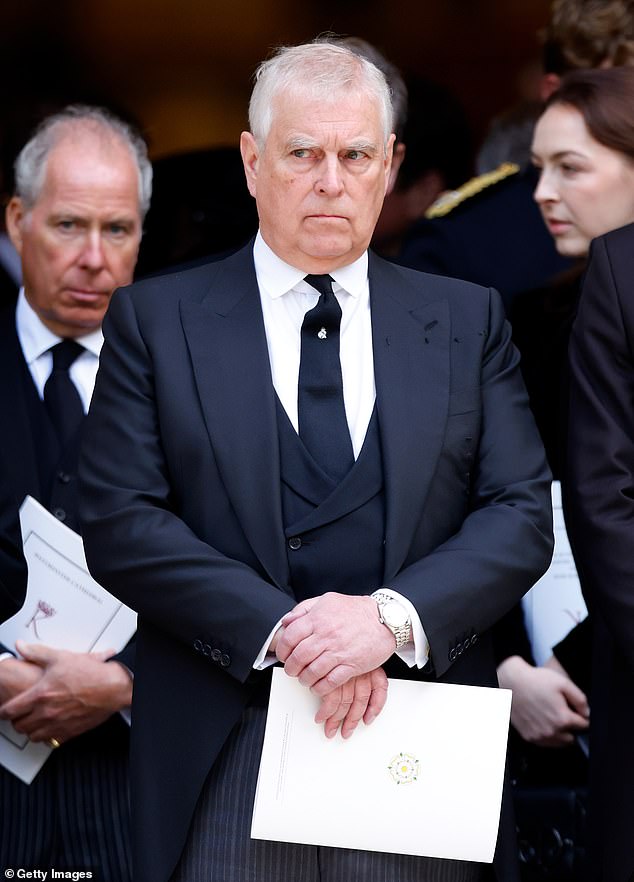 Senior Whitehall sources have told The Mail on Sunday that the former Duke of York remains on a secret government list of royals who will receive high-profile funerals