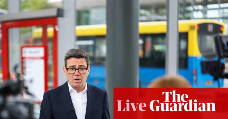 Burnham confirms West Midlands to take public control of local bus network – UK politics live | Politics