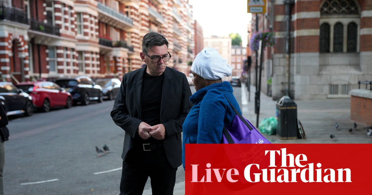 Burnham pledges to get thousands of rough sleepers off streets for Christmas – UK politics live