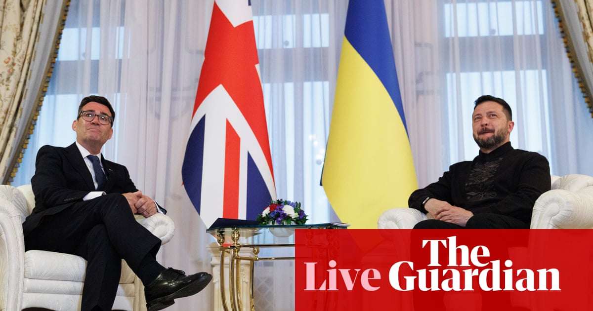 Burnham to take Zelenskyy’s pleas for Patriot missiles to Trump – Europe live | World news