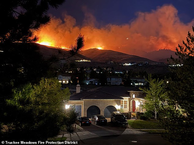 The Hawk Fire in Nevada is barreling toward the city of Reno