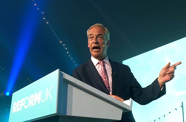 Nigel Farage (pictured during his 3am victory speech) has won the Clacton by-election after being forced to defend his seat against a string of comedy candidates led by Count Binface