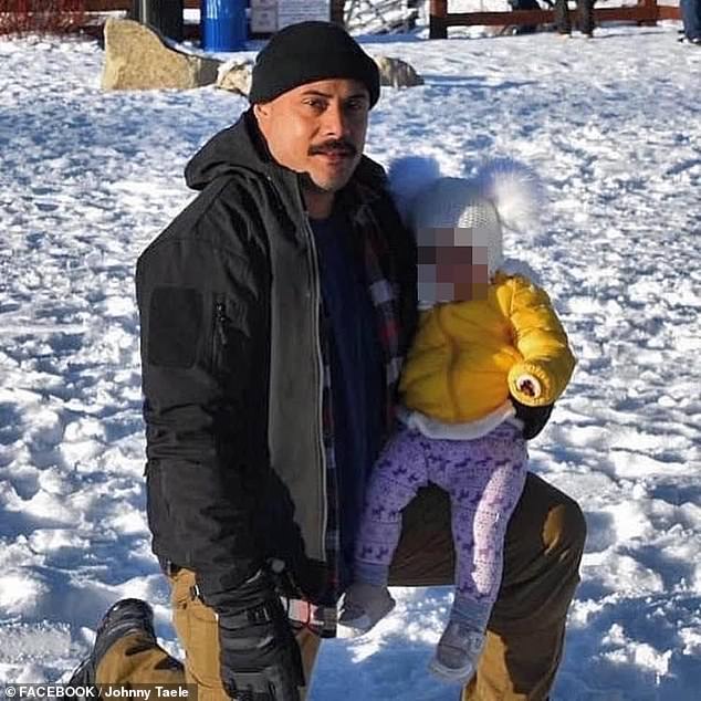 Jeanine John Taele (pictured), 38, was detained by Los Angeles County sheriff's deputies after he was seen taking pictures and observing security activities around the course