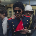 Jaafar Jackson as Michael Jackson and KeiLyn Durrel Jones as Bill Bray in Michael.