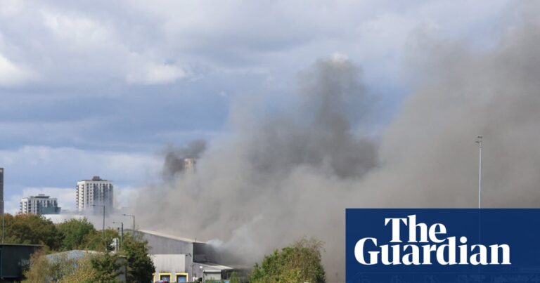 Large fire near Wembley Stadium disrupts tube and rail services