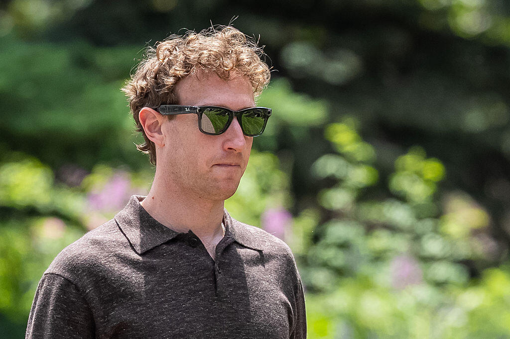 Closeup of Mark Zuckerberg wearing sunglasses