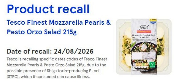 The FSA issues food recall notices when a product presents a risk to public health