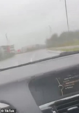 TikTok video of motorist in a BMW X3