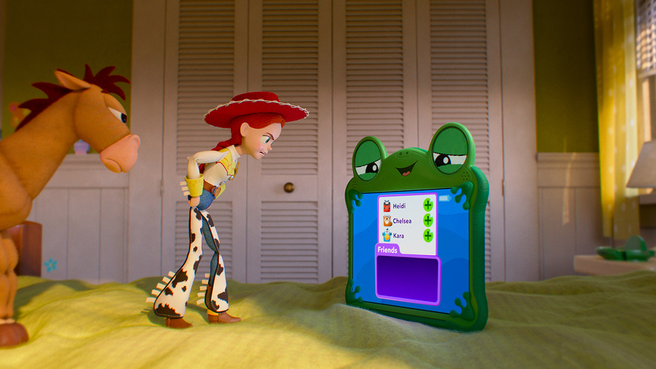(L-R): Bullseye, Jessie, and Lilypad in Disney and Pixar's Toy Story 5