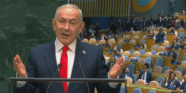 Benjamin Netanyahu blasts ‘moral cowards’ as delegates storm out of UN meeting during speech