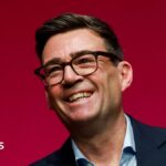 Andy Burnham speaking at the Labour Party Conference in Liverpool