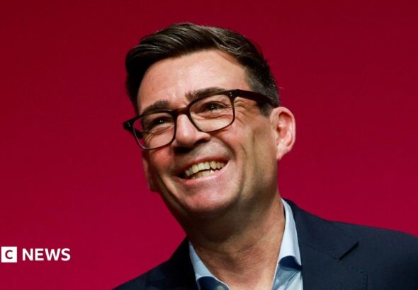 Andy Burnham speaking at the Labour Party Conference in Liverpool